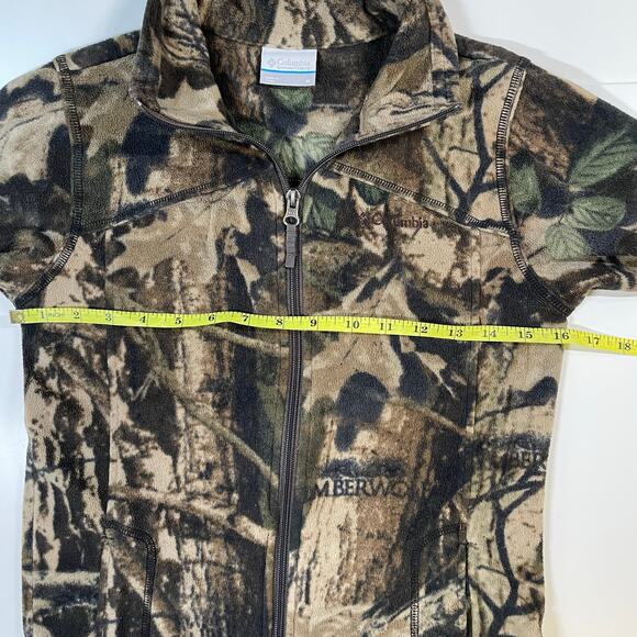 Columbia Youth Camo Fleece Zip Jacket Mossy Oak Style Outdoor M gorpcore hunting - Picture 4 of 9